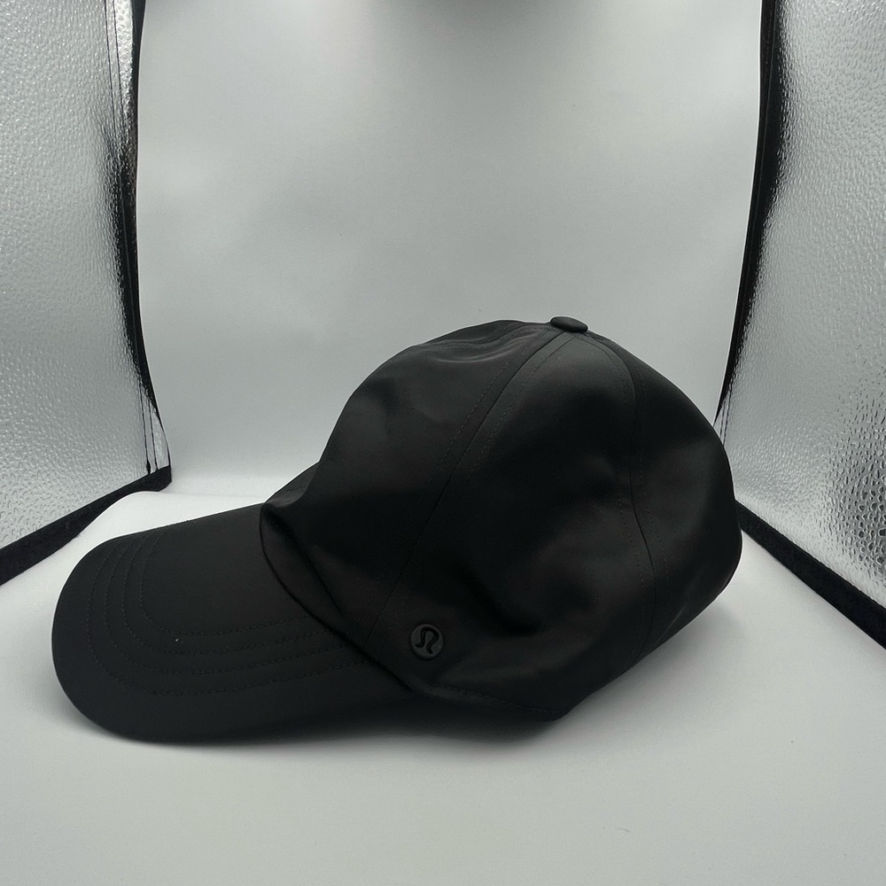 Lululemon Black Adjustable Baseball Cap Hat Metal Buckle - Picture 3 of 8